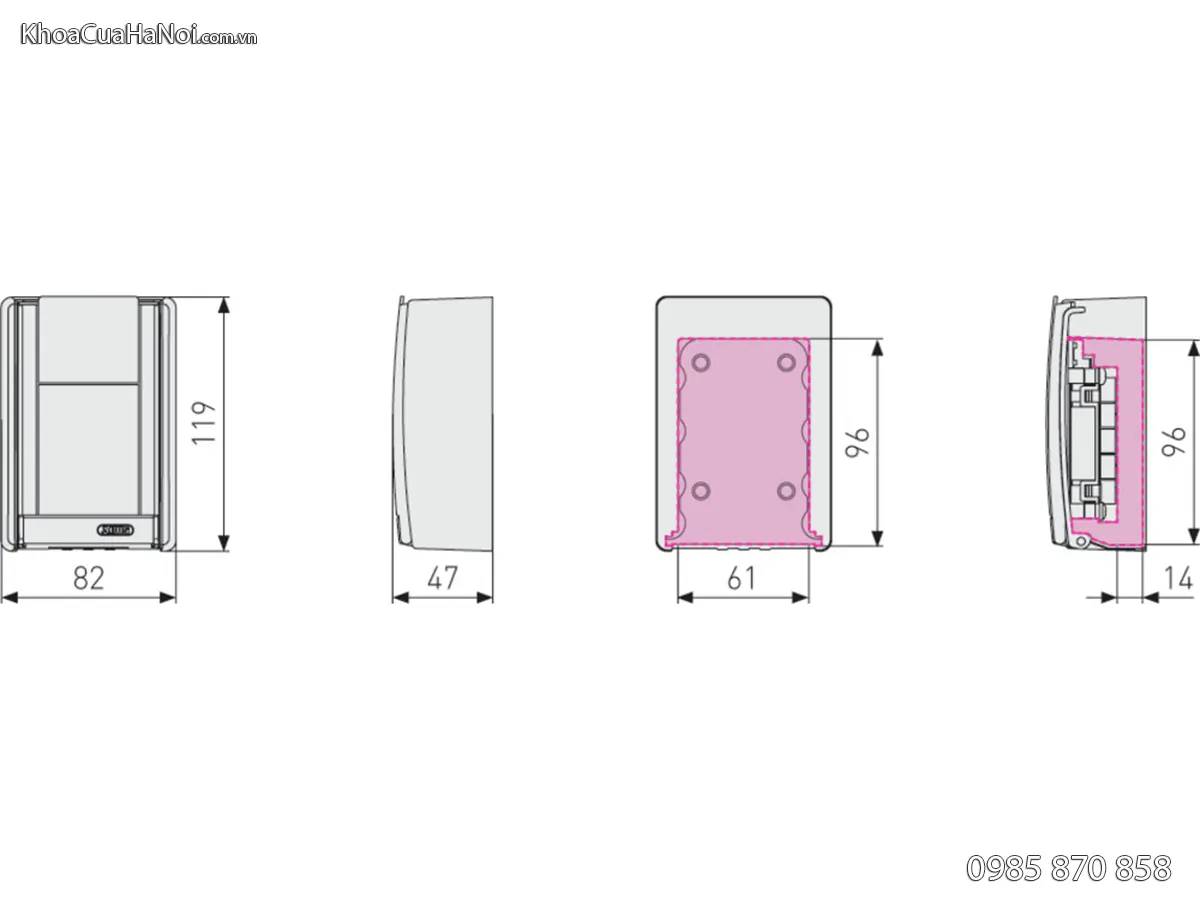 Hộp đựng chìa khóa treo tường Abus key garage 767