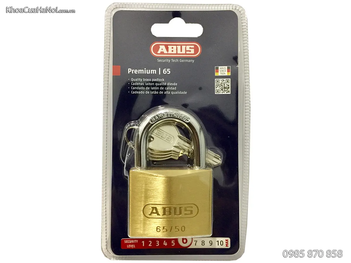 Khóa móc treo Abus bằng đồng 65 series 50mm