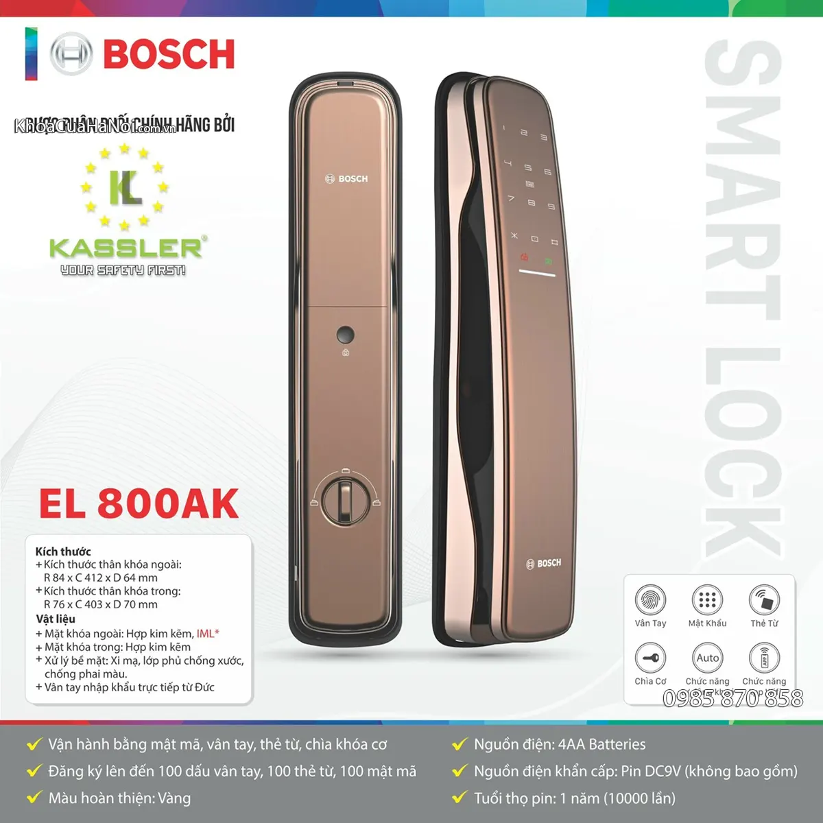 Khóa vân tay Bosch EL800AK