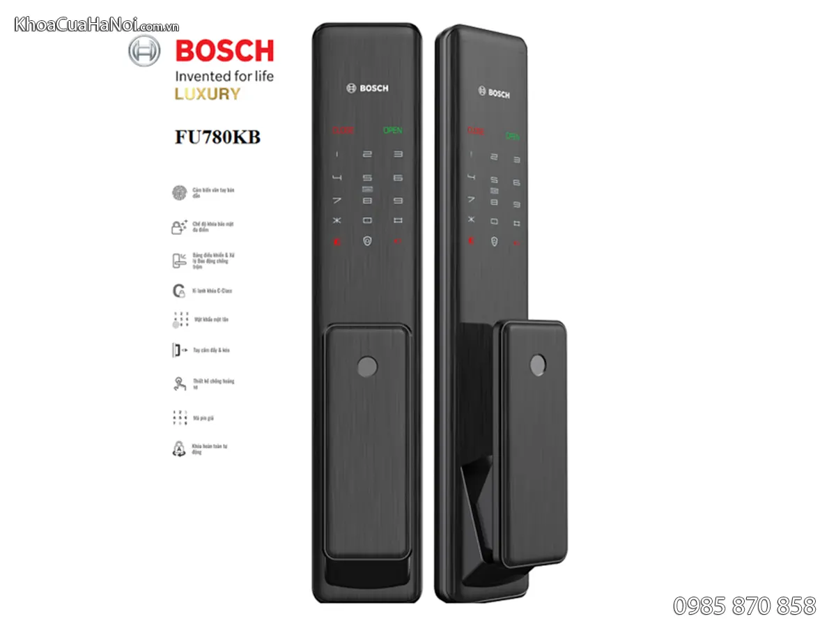 Khóa cửa vân tay mật mã Bosch FU780