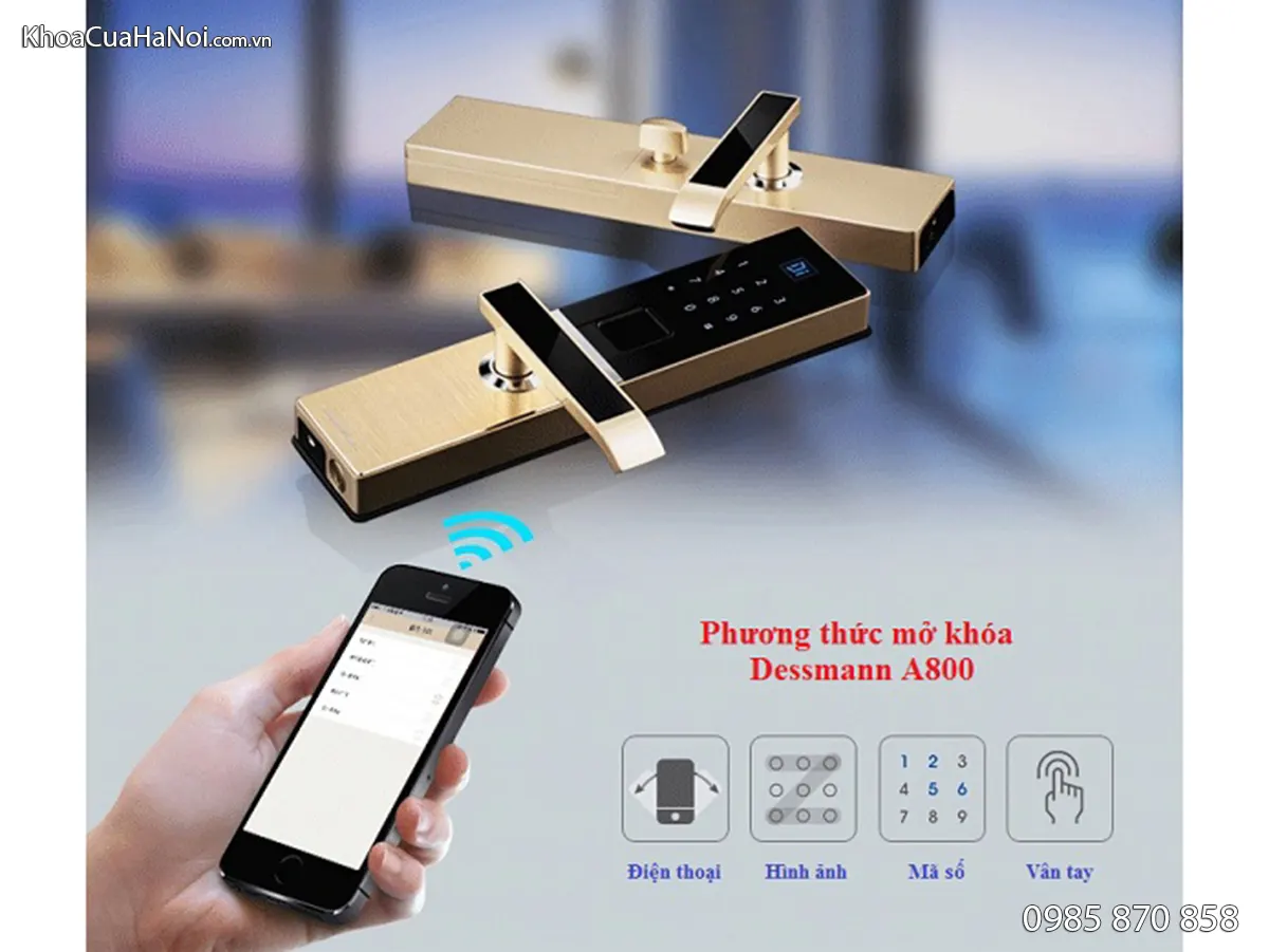 Khóa vân tay kết nối wifi Dessmann A800