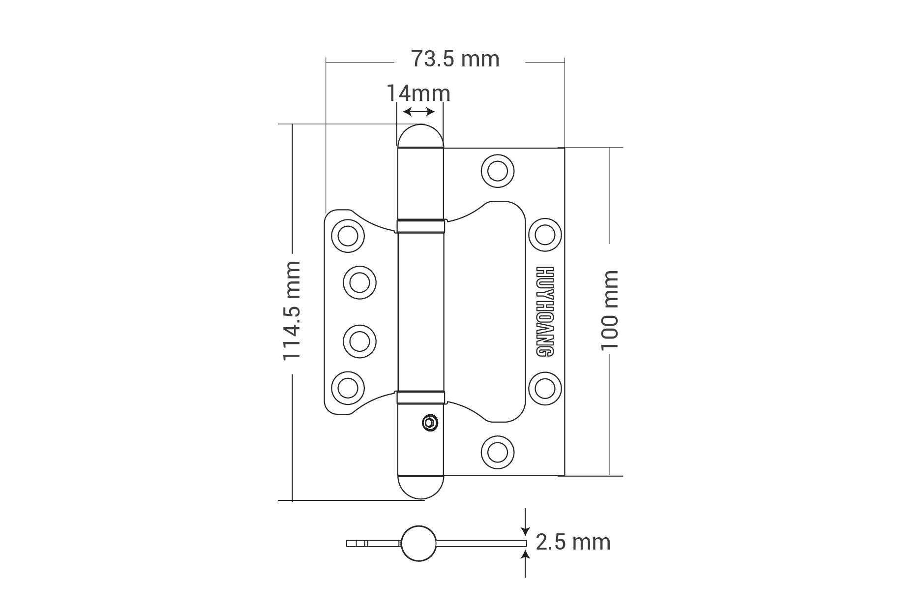 bản vẽ bản lề bướm ss02 