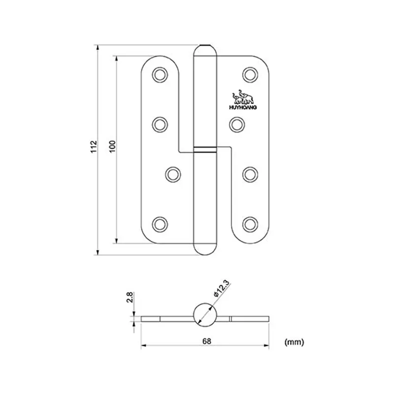 bản vẽ bản lề cối 02 sơn zi vàng