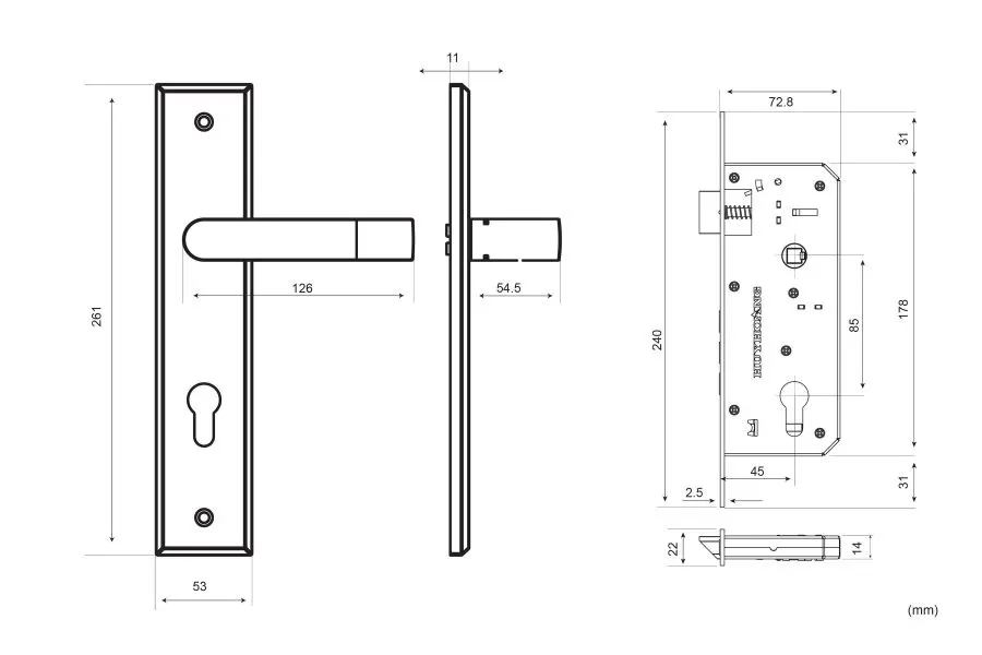 bản vẽ kỹ thuật khóa huy hoàng SS8510