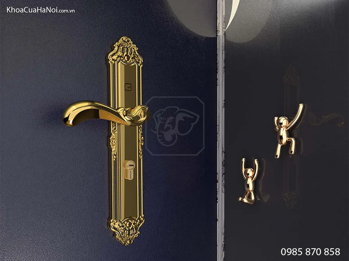 Khóa Cửa Đi Huy Hoàng Tay Cong HCP 8529 Đại