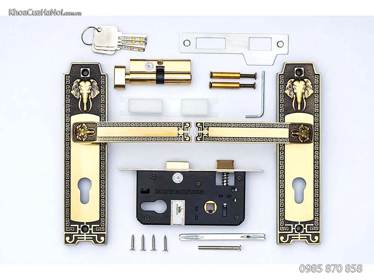 Khóa đồng Huy Hoàng cho cửa thông phòng HCR5828