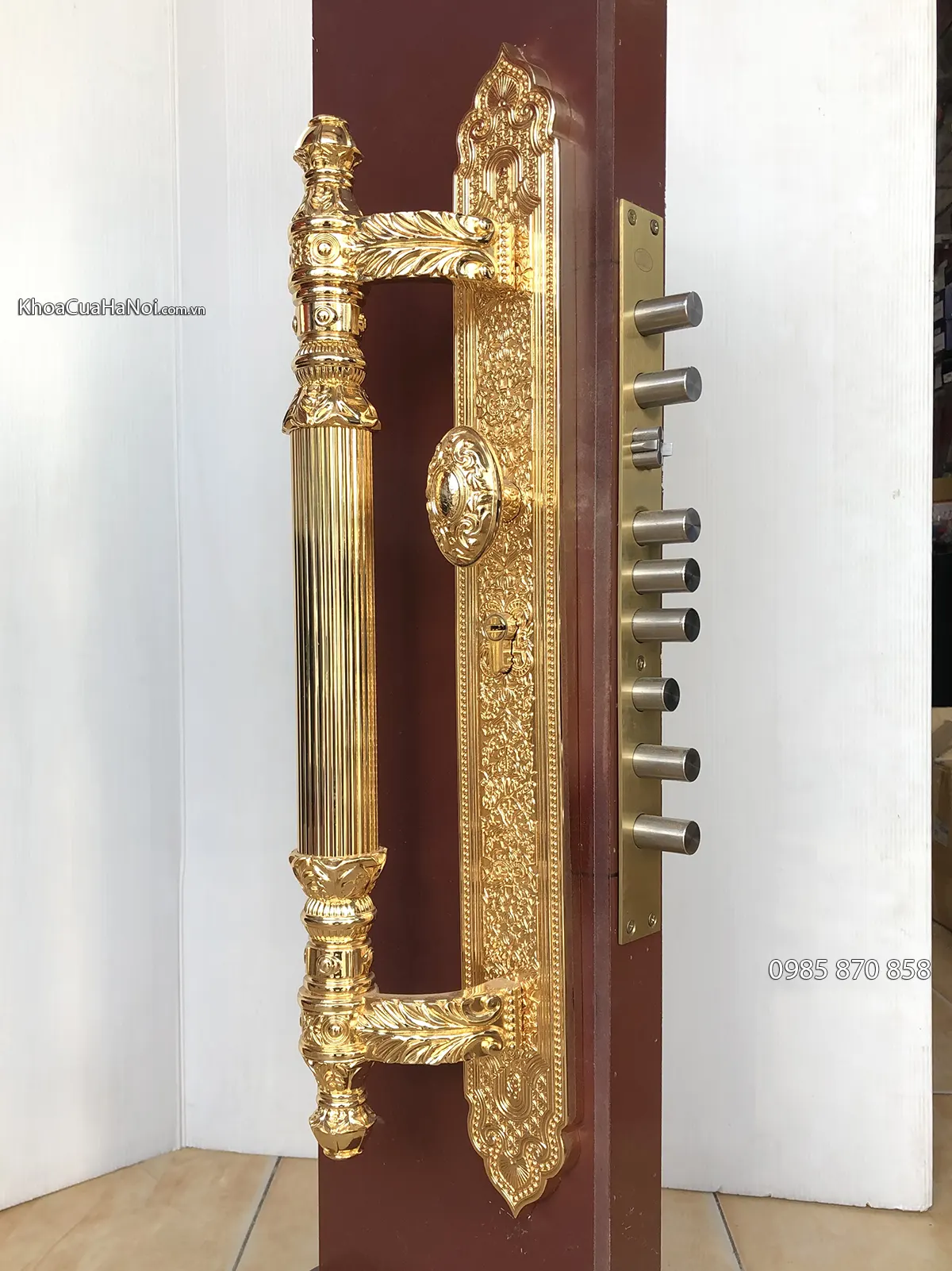 khóa cửa gỗ mạ vàng JP-002-24K