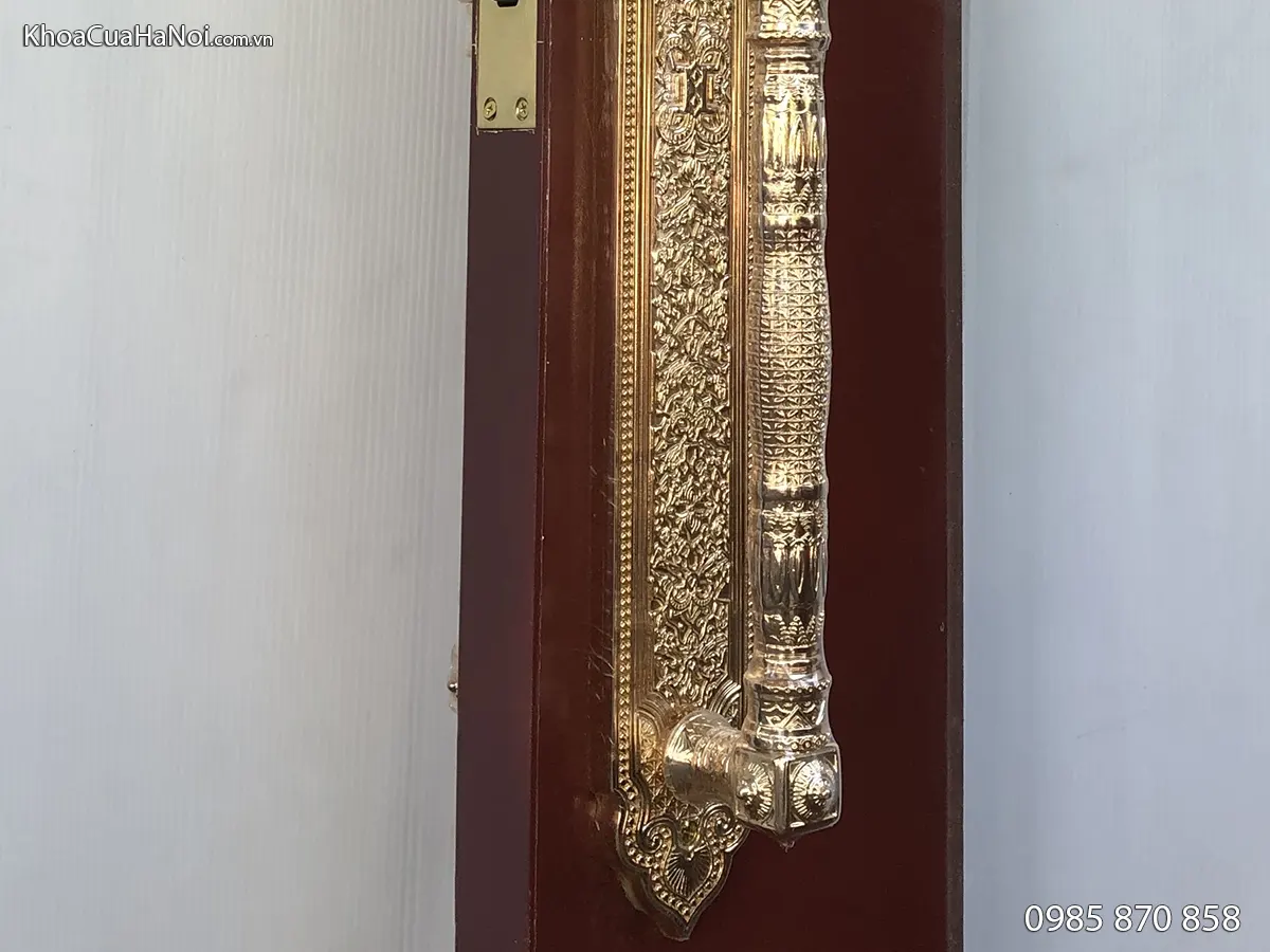 Khóa cửa gỗ đại sảnh mạ vàng JP-001-24K