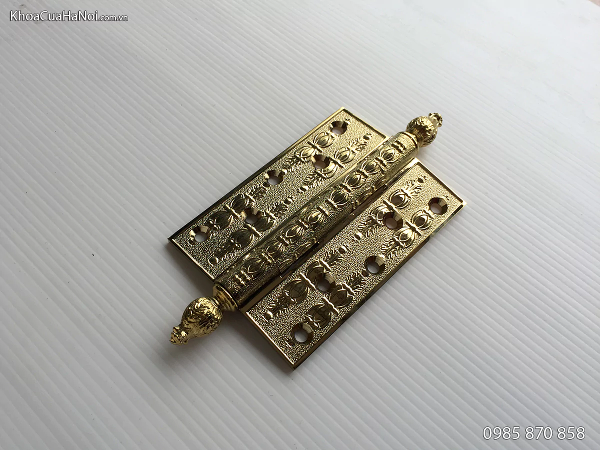 Bản Lề Lá Đồng Búp Hoa 13cm Màu Vàng PVD