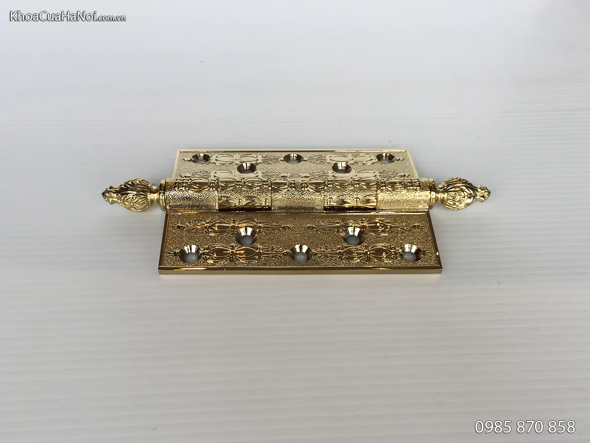 Bản Lề Lá Đồng Búp Hoa 13cm Màu Vàng PVD
