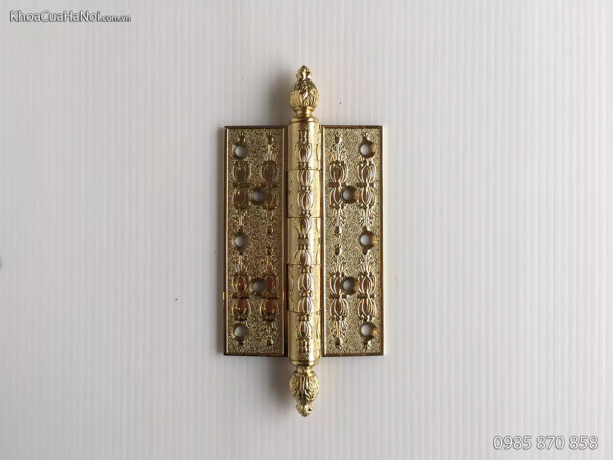 Bản Lề Lá Đồng Búp Hoa 13cm Màu Vàng PVD