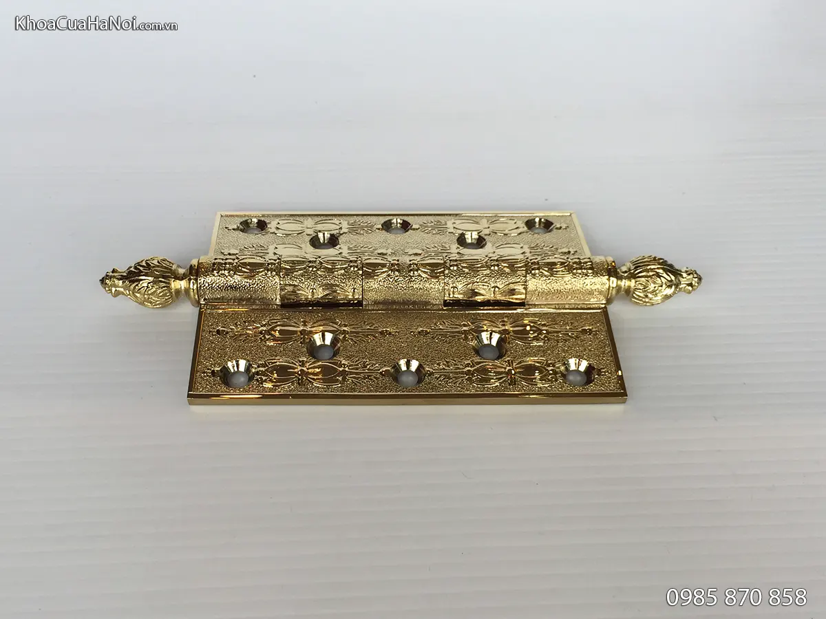 Bản lề lá đồng búp hoa 15cm mạ vàng