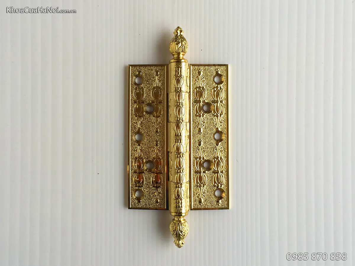 Bản lề lá đồng búp hoa 15cm mạ vàng