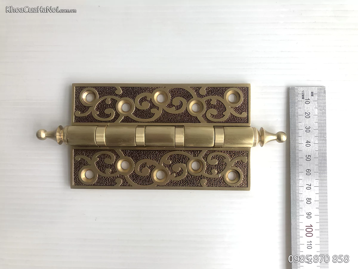Bản Lề Lá Đồng Hoa Dây 13cm