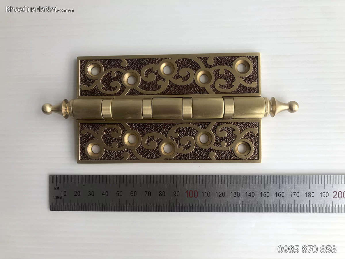Bản Lề Lá Đồng Hoa Dây 13cm