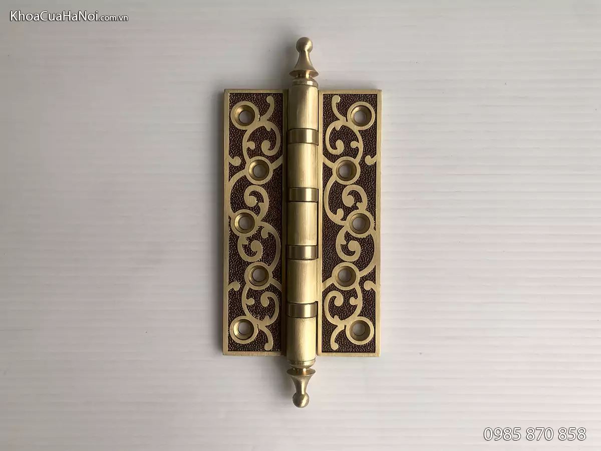 Bản Lề Lá Đồng Hoa Dây 13cm