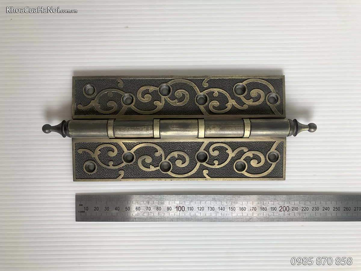 Bản lề lá đồng màu hun đen 20cm cho cửa đại hội