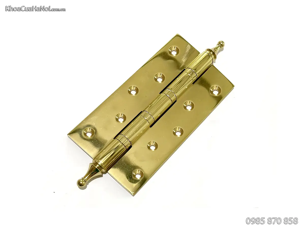 Bản lề lá đồng trơn cho cửa chính 15cm
