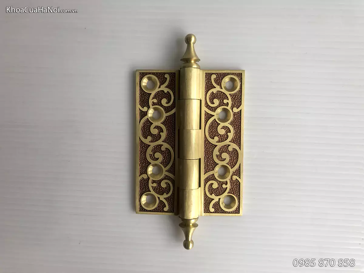 Bản lề lá đồng hoa dây kích thước 10cm