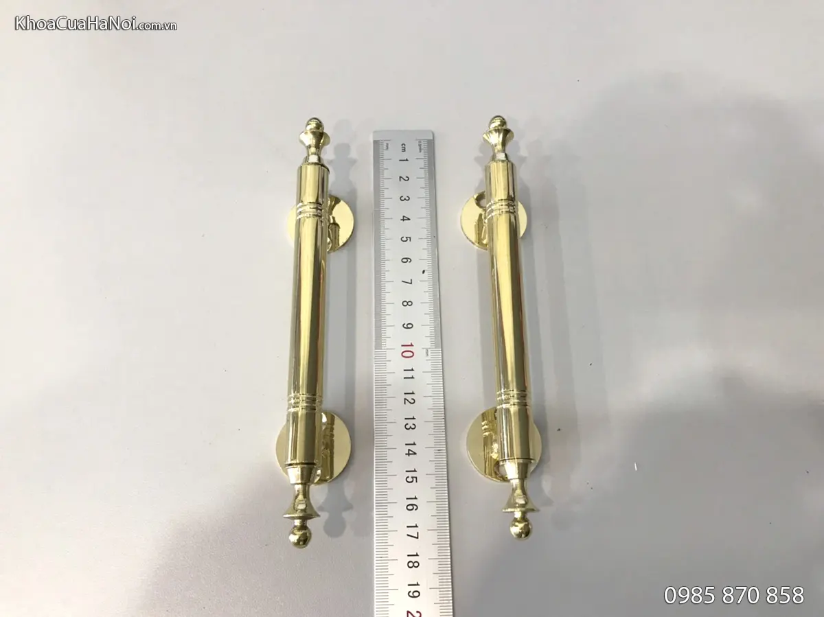 Tay nắm cửa sổ, cửa tủ bằng đồng trơn dài 17cm