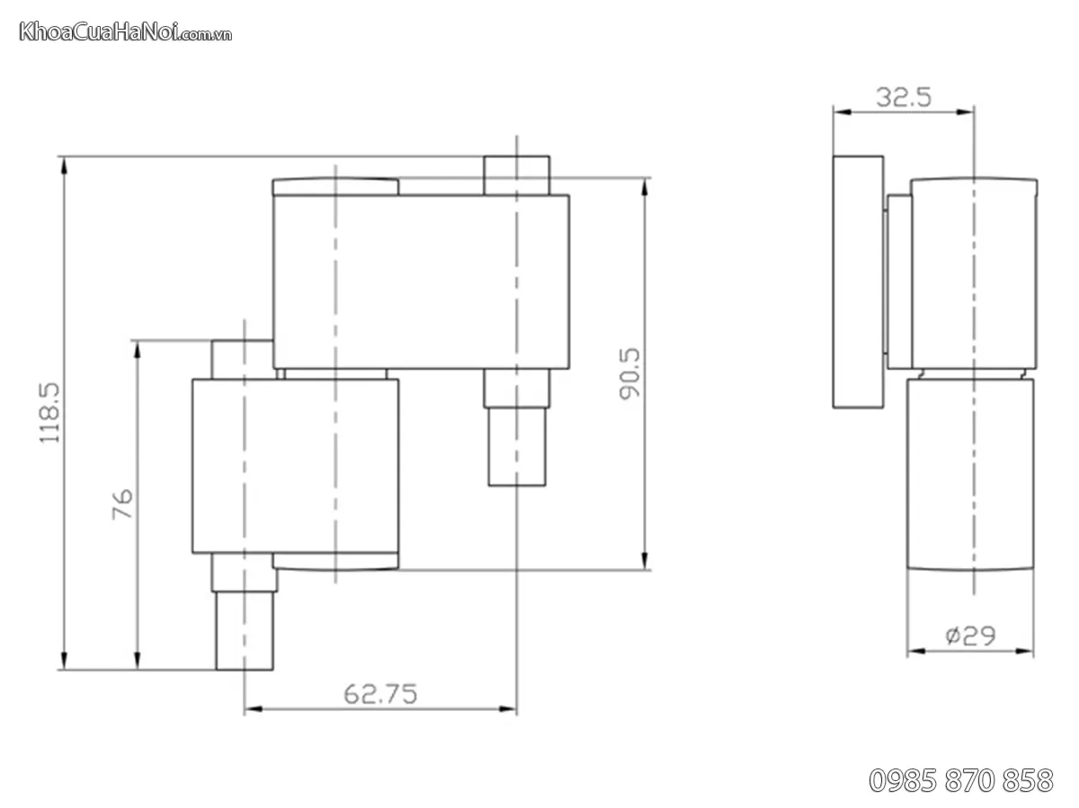 Bản lề 3D Việt Tiệp 12808