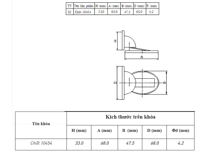 bản vẽ chặn cửa 10454