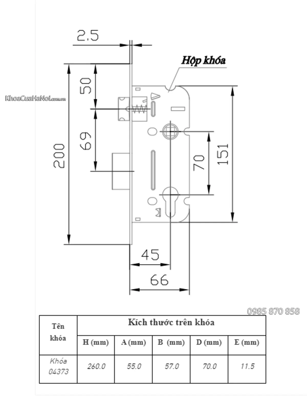 Khóa hợp kim thông phòng cổ điển việt tiệp 04373