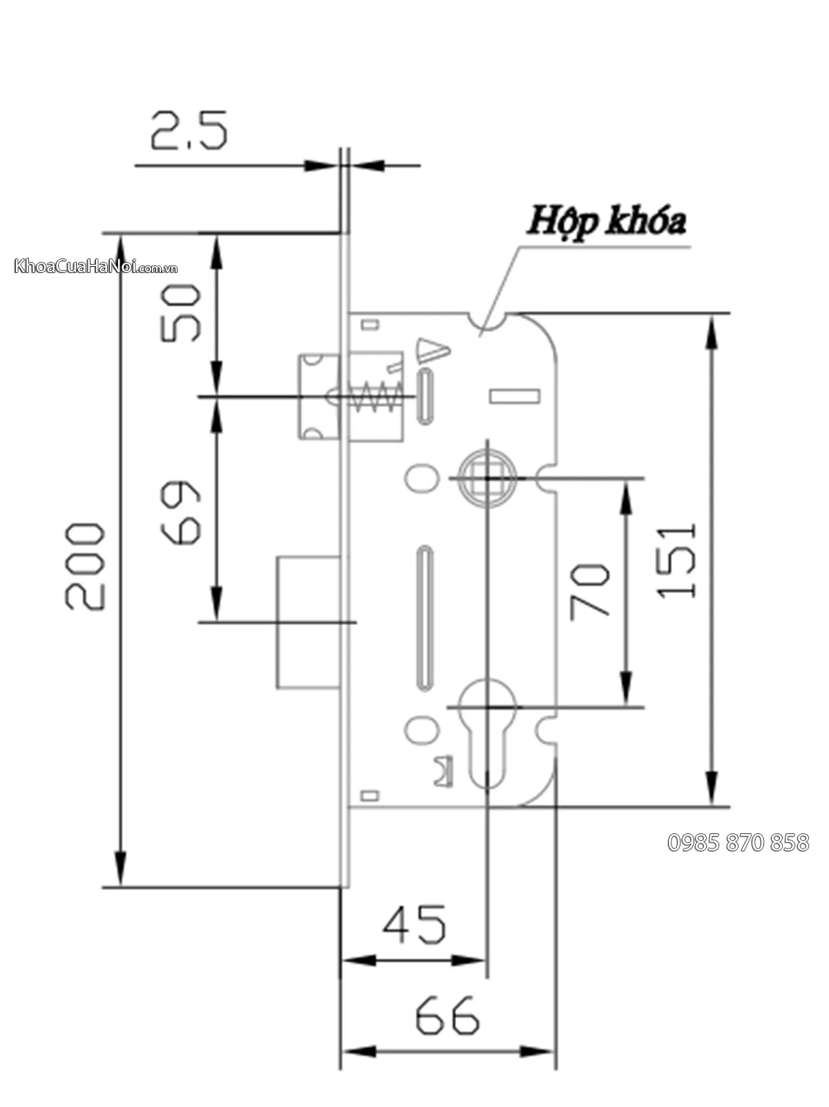 Mẫu khóa cửa phòng hợp kim cổ điển 04376