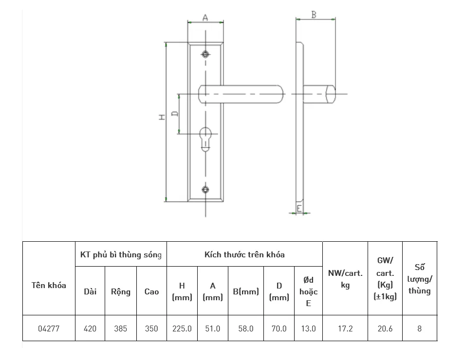 Bản vẽ kỹ thuật khóa việt tiệp 04277