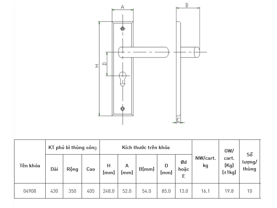 Bản vẽ kỹ thuật khóa việt tiệp 04908