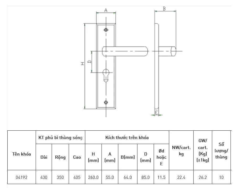 Bản vẽ kỹ thuật khóa việt tiệp 04192