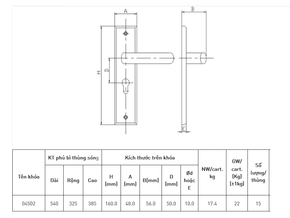 Bản vẽ kỹ thuật khóa việt tiệp 04502